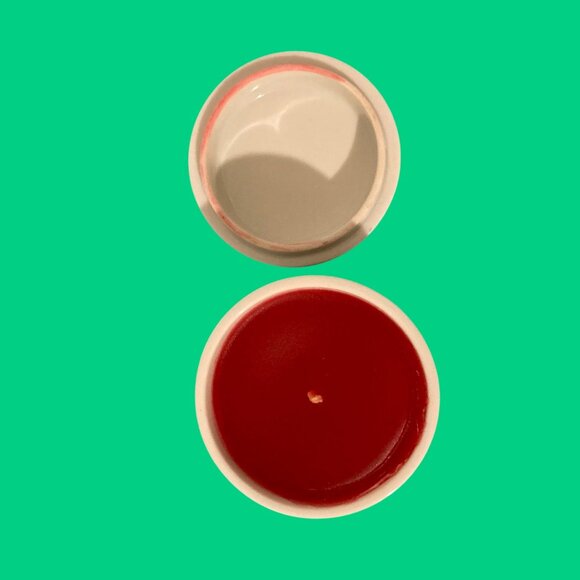 Vintage Christmas Holly And Berry Candle In Porcelain Jar Trinket Box - Picture 4 of 7